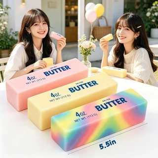 Butter Stick Squishy Fidget Toy Slow Rebound Soft Colourful Butter Squeeze Stress Ball