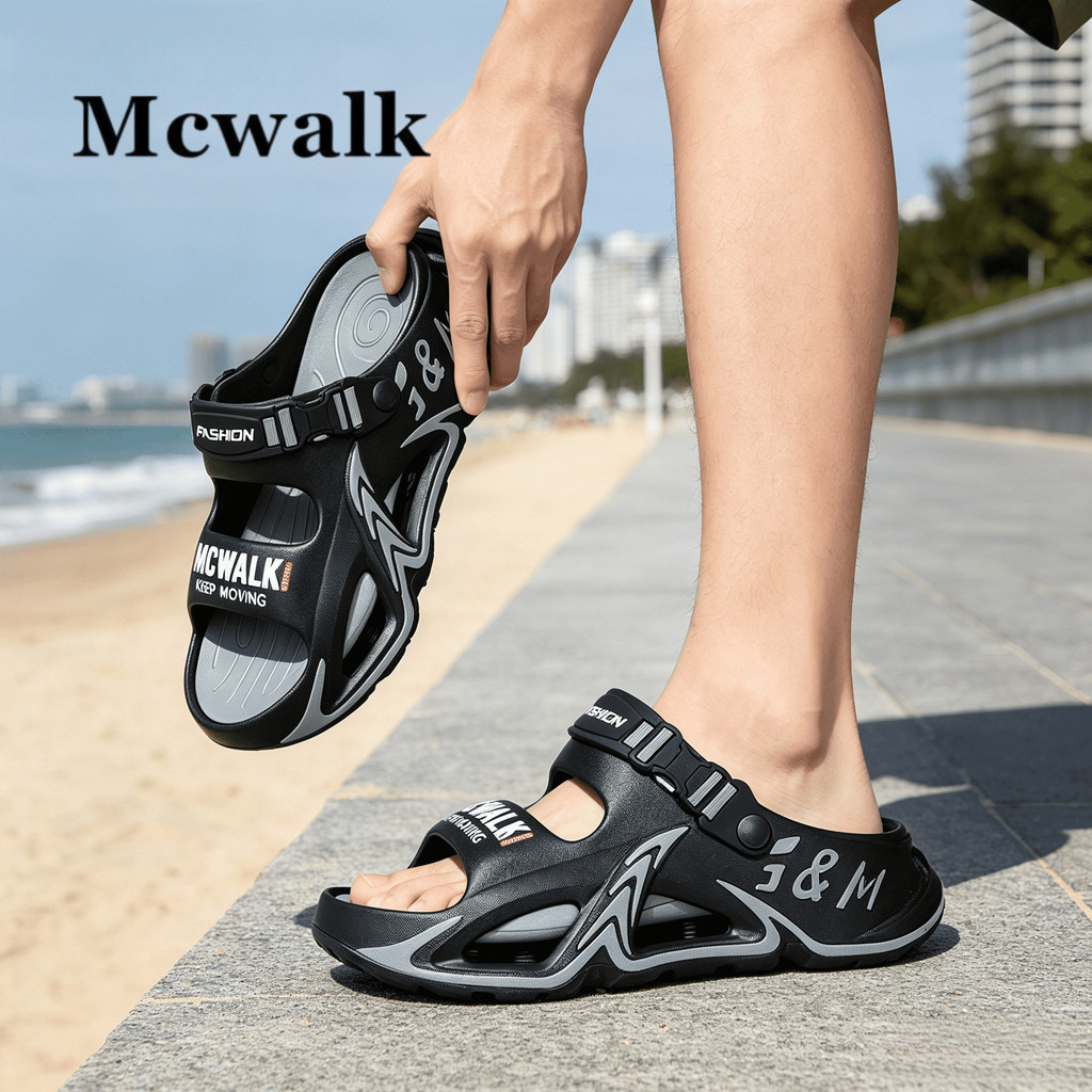 MCWALK รองเท้าแตะ EVA รองรับอุ้งเท้า กันกลิ่น กันแบคทีเรีย ยูนิเซ็กซ์ ใส่ขับรถทำงานออฟฟิศได้