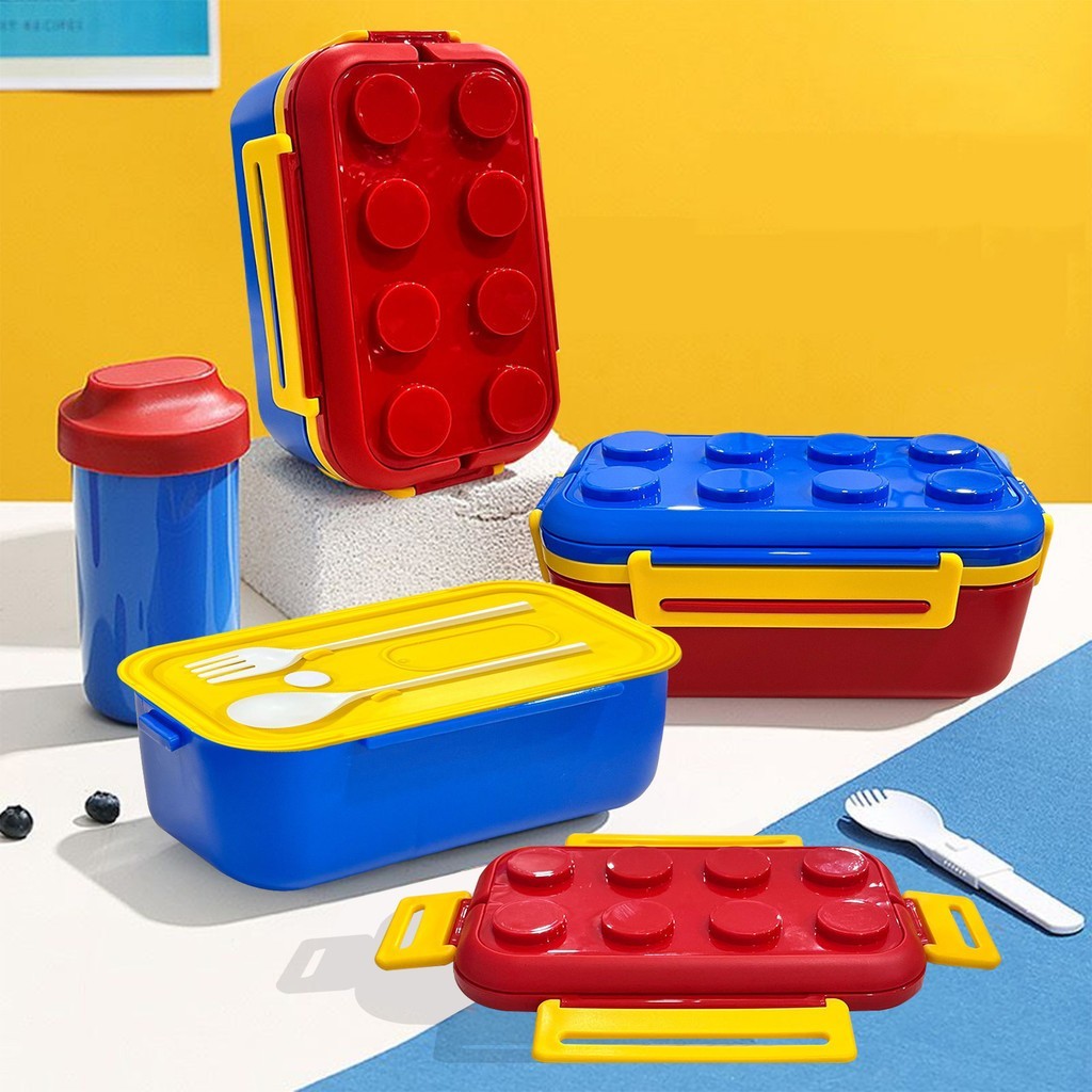 [NIXEL] DIY Lego Kids Lunch Box - Bento Lunch Box Set Building Blocks ถอดประกอบและเปลี่ยนใหม่