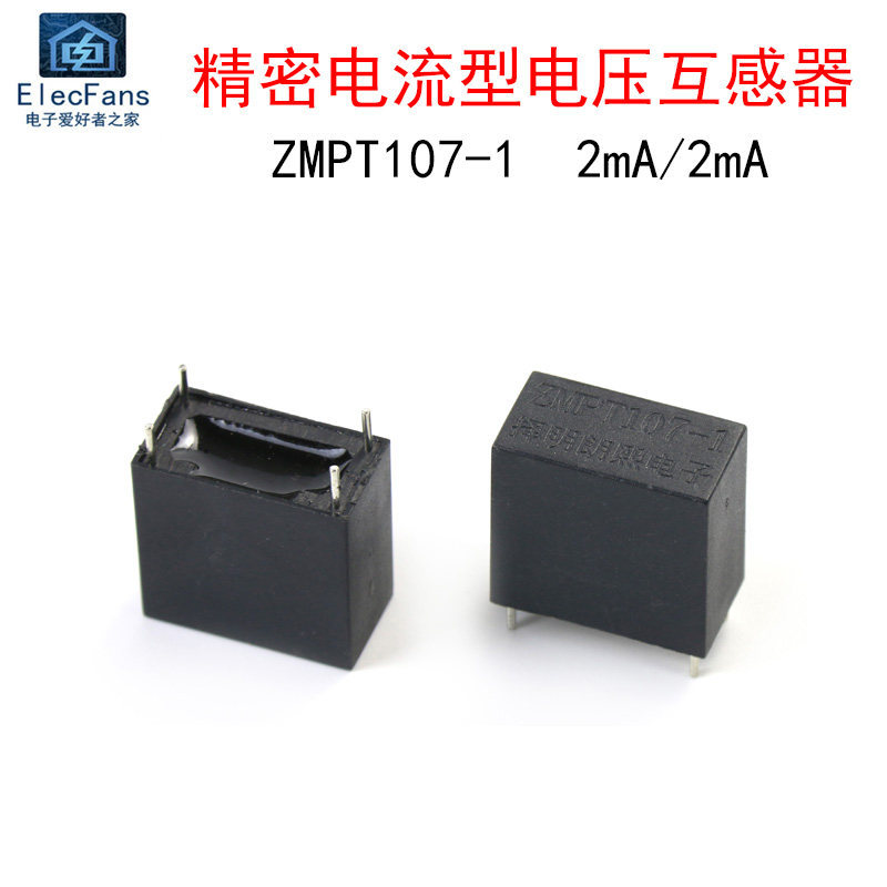 ZMPT107-1 2mA/2mA Mini Precision Current ประเภทแรงดันไฟฟ้าเปลี่ยนเซนเซอร์ Transformer การวัดพลังงาน