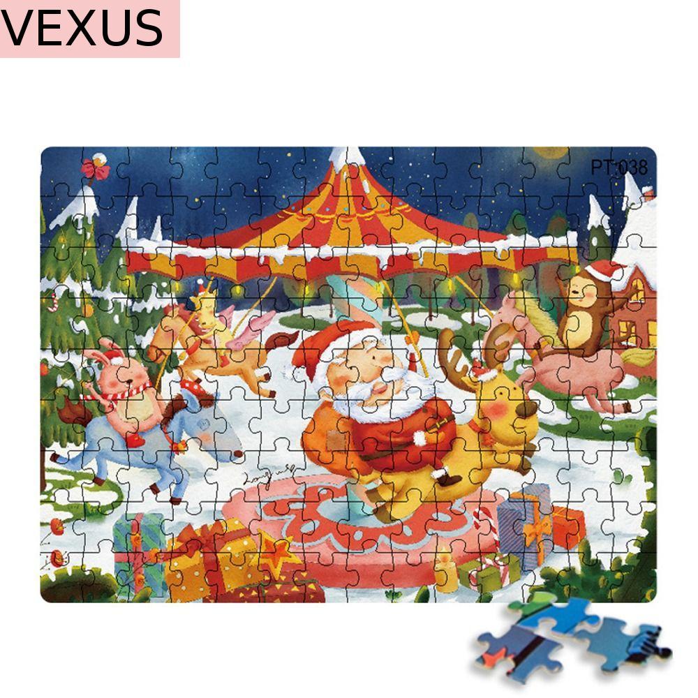 ปริศนา VEXUS 126 ชิ้น, จิ๊กซอว์คริสต์มาสกระดาษการศึกษาในช่วงต้น, ของเล่นปริศนาเด็กทารกที่เป็นประโยชน์ของมอนเตสซอรี่ทางปัญญาของขวัญปีใหม่