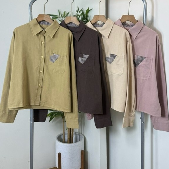 KEMEJA B5559 เสื้อครอปกึ่ง
