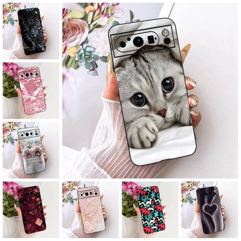 สําหรับ Google Pixel 8Pro GC3VE G1MNW เคสโทรศัพท์สําหรับ Google Pixel 8 Pro กรณีซิลิโคนแมวน่ารักหรูห