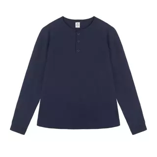 B&R เสื้อยืดแขนยาว ปกเฮนลี่ย์ ผ้าลายเวลเฟิล หลายสี ระบายอากาศดี สบาย สีเรียบ รุ่นคู่รัก ใส่ได้ทุกอย่าง ใส่ประจำวัน