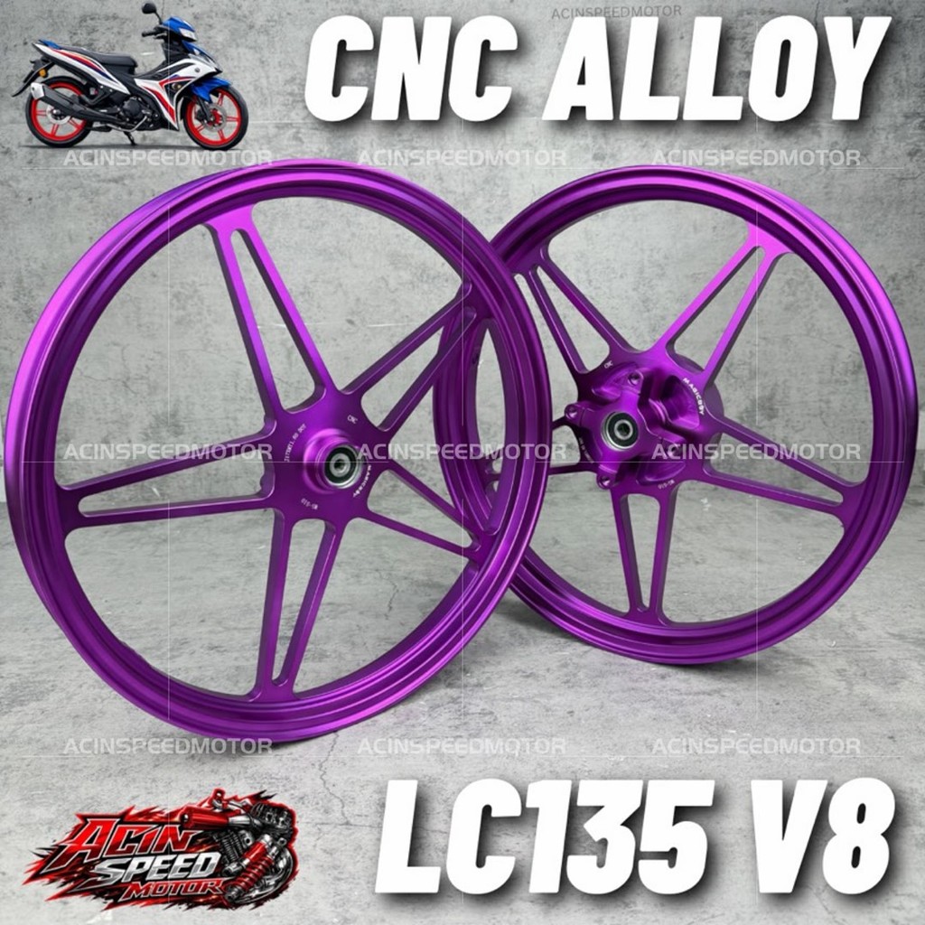 ENKE1 CNC MS510 RIM LC135 V8 Y15ZR MS510 SPORT RIM 1.6/1.6x17 1.6/1.85x17 สีม่วง OREN MS510 LCV8/ENK