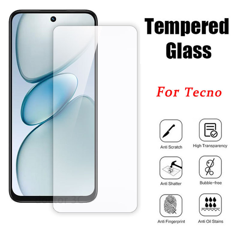 ฟิล์มกระจกนิรภัย กันรอย สำหรับ Tecno Spark Camon 50 40 30 20 20s 19 18 17 10 9 8 7 Pro 40C 30C 20C 2