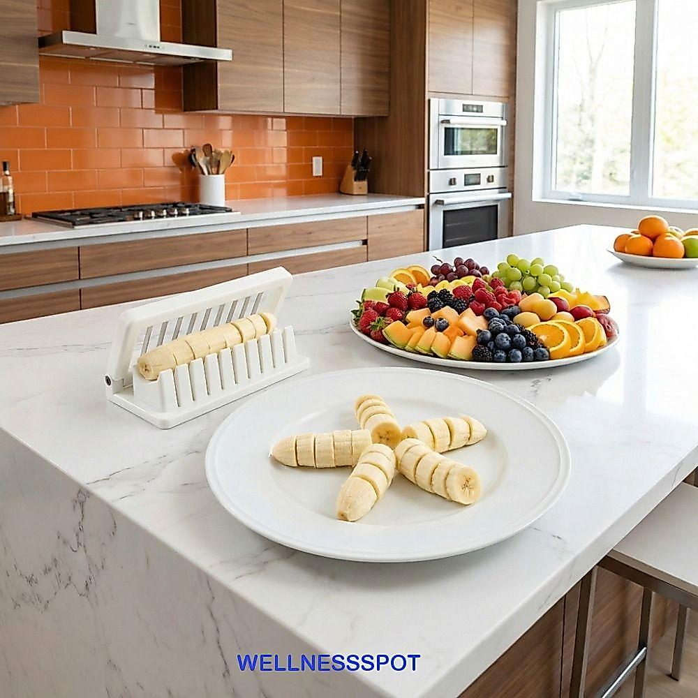 WELLNESSSPOT เครื่องตัดไส้กรอก, ความแม่นยําตาข่ายแฟนซีหั่นเครื่องตัดสุนัขร้อน, เครื่องตัดกล้วยในครัวเรือนที่มีประสิทธิภาพที่ใช้งานได้จริงแคมป์ปิ้ง