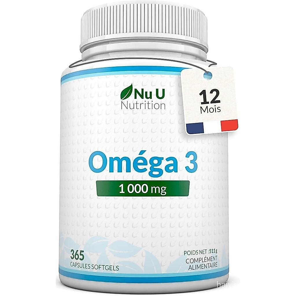 Omega 3 Oil 1000 mg Oil 365 แคปซูล 1 ปี Cure Rich in EPA 540mg และ DHA 360mg ผลิตภัณฑ์เสริมอาหาร s N