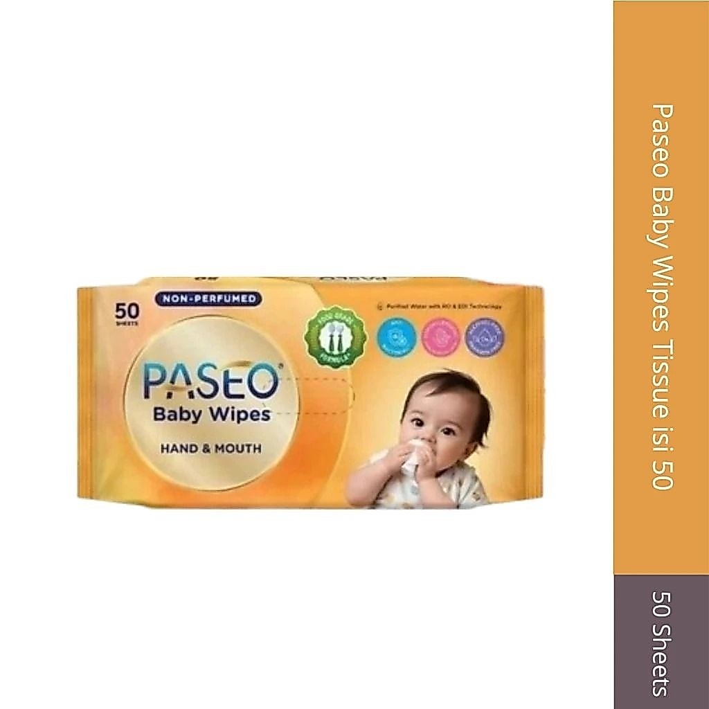 PASEO WET WIPES 50 แผ่น / WET TISSUES / BABY WIPES