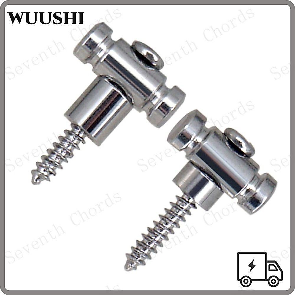 WUSHI Guitar Roller String Trees Retainer, Iron String Retainer พร้อมสกรูยึด Gold/Silver/Black อุปกรณ์เสริมสําหรับกีต้าร์