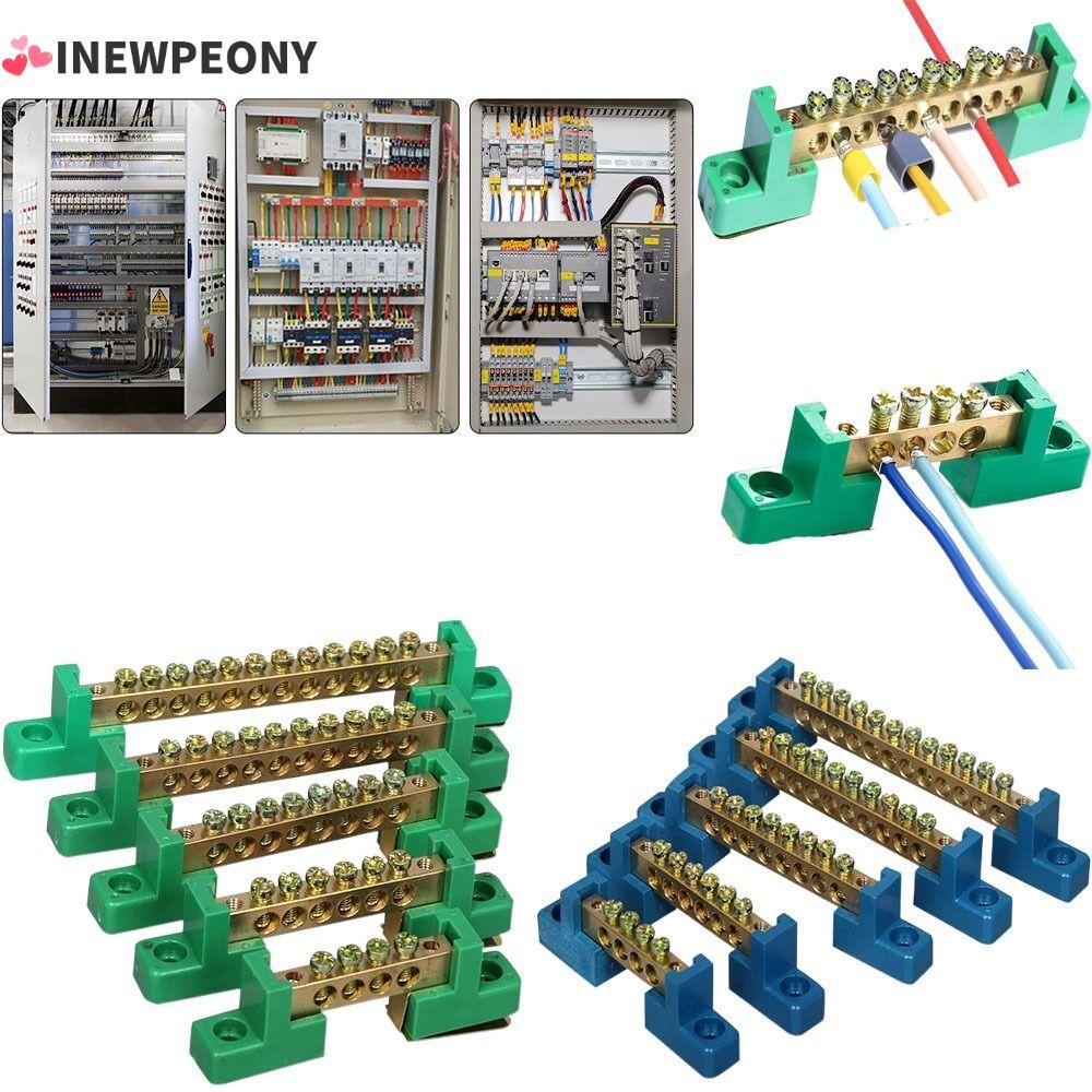 INEWPEONY Distribution Box Connection Flame Distribution Box Bar สายไฟแถว Zero Ground Copper Termina