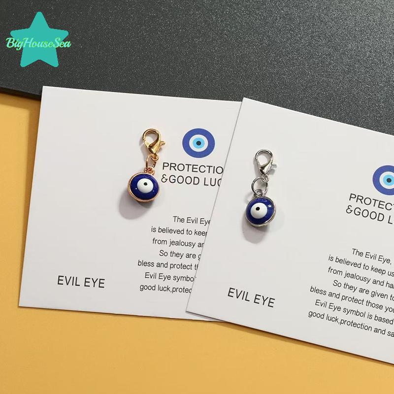 [Sea-t] 2PCS สวยตุรกี Evil Eye พวงกุญแจสําหรับผู้หญิงผู้ชาย Blue Eye Key แหวนจี้กระเป๋า Charm ผู้ถือกุญแจรถแหวน Bapa เครื่องประดับ