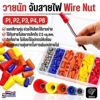 [แบ่งขาย] วายนัทจับสายไฟ เชื่อมสายไฟ Wire Nut P1/P2/P3/P4/P6