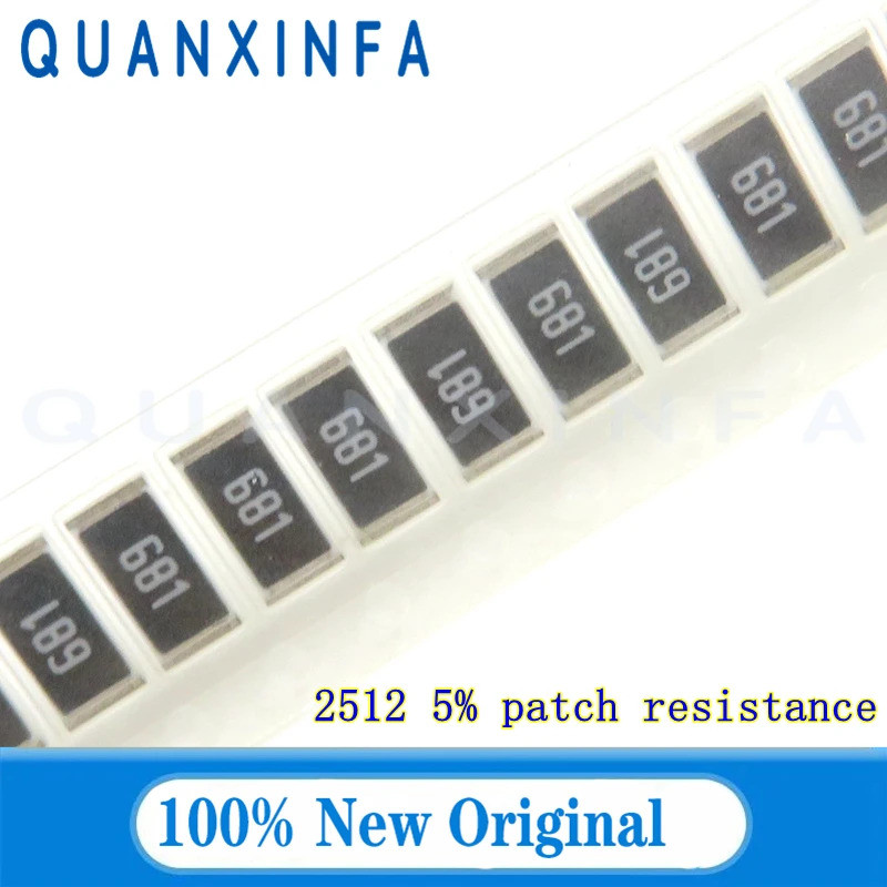 50pcs 5% 2512 SMD ตัวต้านทาน 0R ~ 10M 0 1 10 100 150 220 330 โอห์ม 1K 2.2K 4.7K 10K 100K 1R 10R 100R