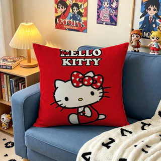 Hello Kitty Cuddly หมอนการ์ตูนสีชมพูแมวสาวหัวใจห้องนั่งเล่นโซฟาหมอน Cushio