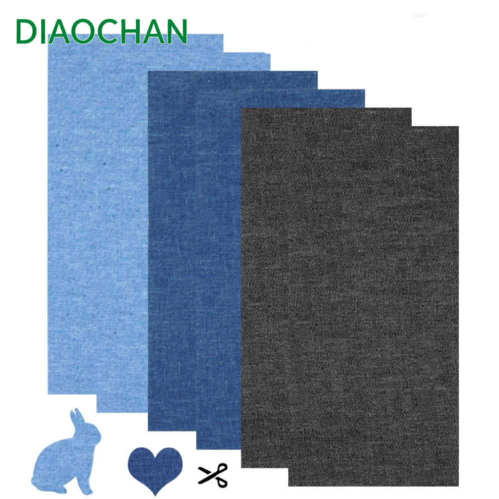Diachath แผ่นผ้าโพลีเอสเตอร์ มีกาวในตัว 3 สี สําหรับซ่อมแซมเบาะกางเกงยีน 6 ชิ้น