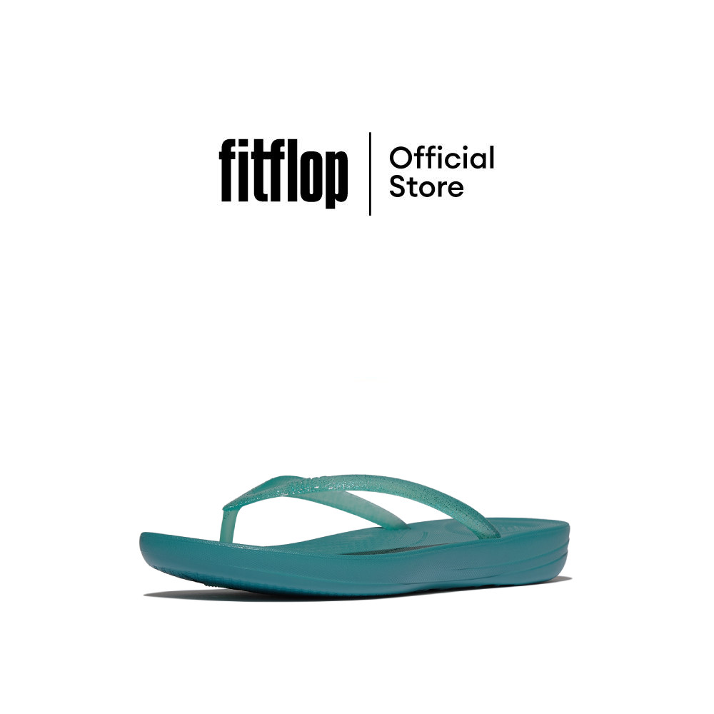 FITFLOP IQUSHION GLOSSY-BUTTON FF รองเท้าแตะผู้หญิง รุ่น A6O-001 สี BLACK