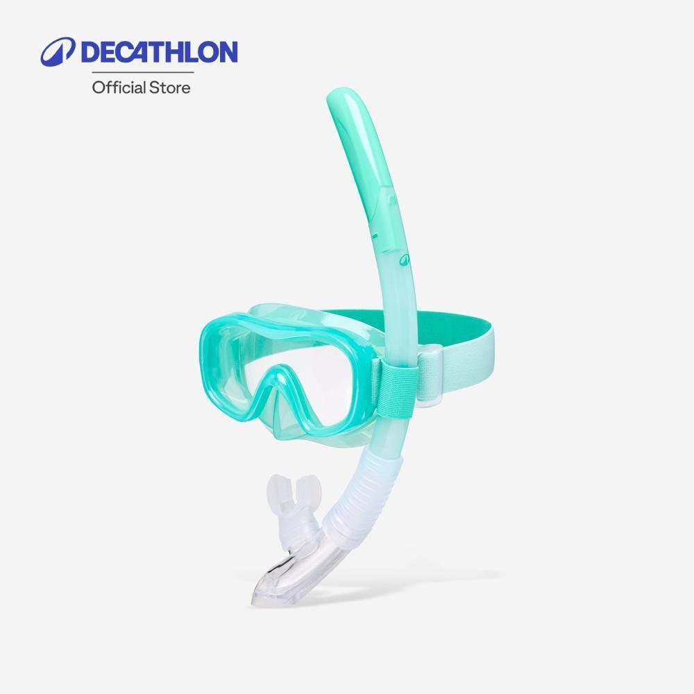 Decathlon Kids’ Snorkelling Anti-Fog Mask Set ชุดหน้ากากดำน้ำตื้นและท่อหายใจพร้อมวาล์วสำหรับเด็ก รุ่น 100