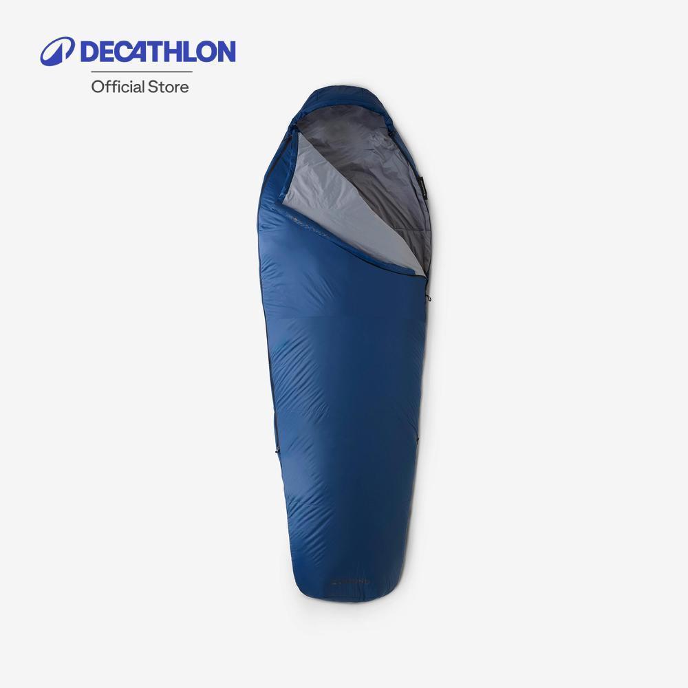 Decathlon Hiking Sleeping Bag Can Be Twinned ถุงนอนเดินป่าบุวัสดุสังเคราะห์สำหรับสภาพอากาศ 15°C รุ่น Mt500 - Blue