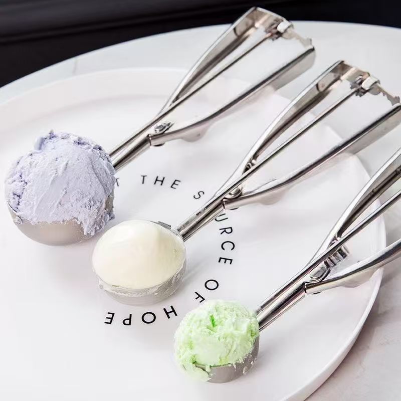 ChokSteel ที่ตักไอศครีมสแตนเลส ผลไม้ สเตนเลส ขนาด 4 5 6 ซม ที่ตักไอติม ที่ขูดไอศครีม Ice Cream Scoop ช้อนตักไอศครีม ที่ต