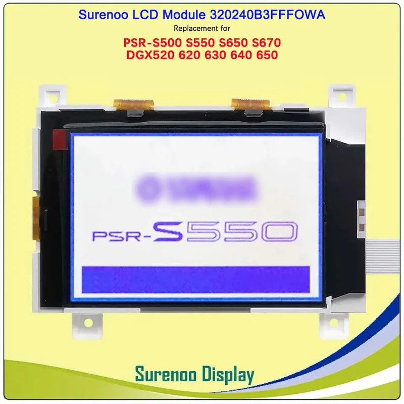 การแสดง สุโนโอะ 320240 หน้าจอแสดงผล LCD 320240B3FFOWA เปลี่ยนสําหรับ YA-MA-HA PSR S500 S550 S650 S67