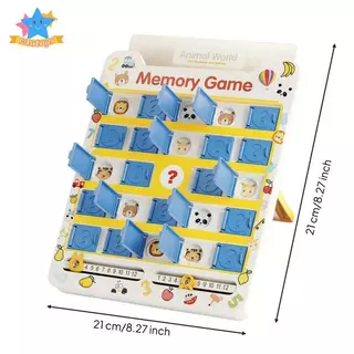 [เอ็ดสตาร์] เกมหน่วยความจําสัตว์ภาพประกอบพลิกจับคู่เกมกระดานการเรียนรู้ของเล่นการศึกษาอันดับหนึ่ง