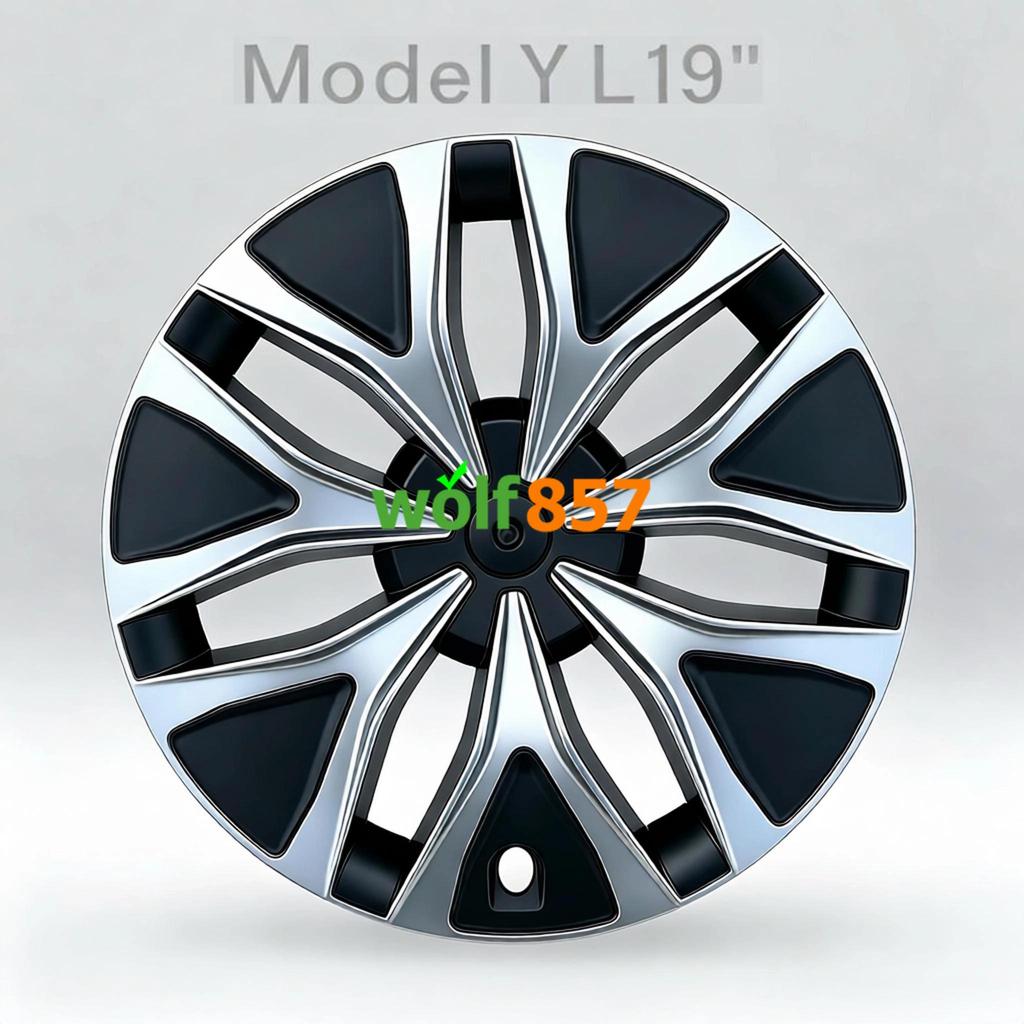 Tesla รุ่น YL 19 "ล้อ Hubcap Tesla MY19 นิ้วฝาครอบล้อ Hubcaps พวงมาลัยขอบสําหรับ Tesla รุ่น YL ฝาครอบล้อ