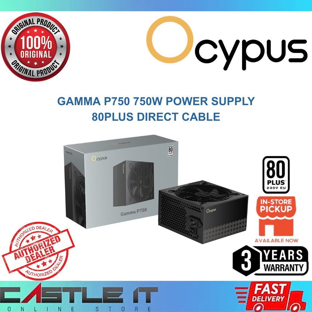 OCYPUS GAMMA P750 750W PSU พาวเวอร์ซัพพลาย 80PLUS สายเคเบิลโดยตรง