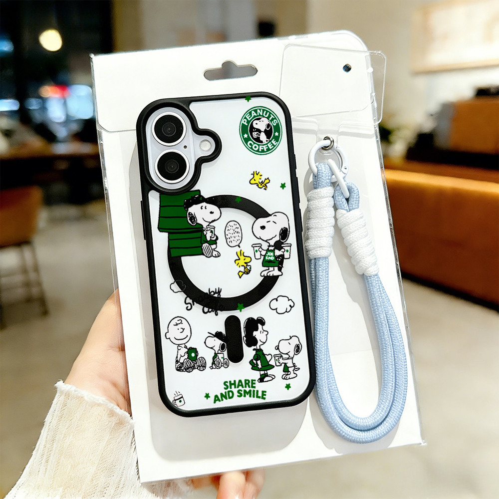 เคสไอโฟน ลายสนูปปี้ Peanuts Coffee ผิวแมตต์ แม่เหล็ก MagSafe กันกระแทก พร้อมส่ง ส่งฟรี BCMSCX005