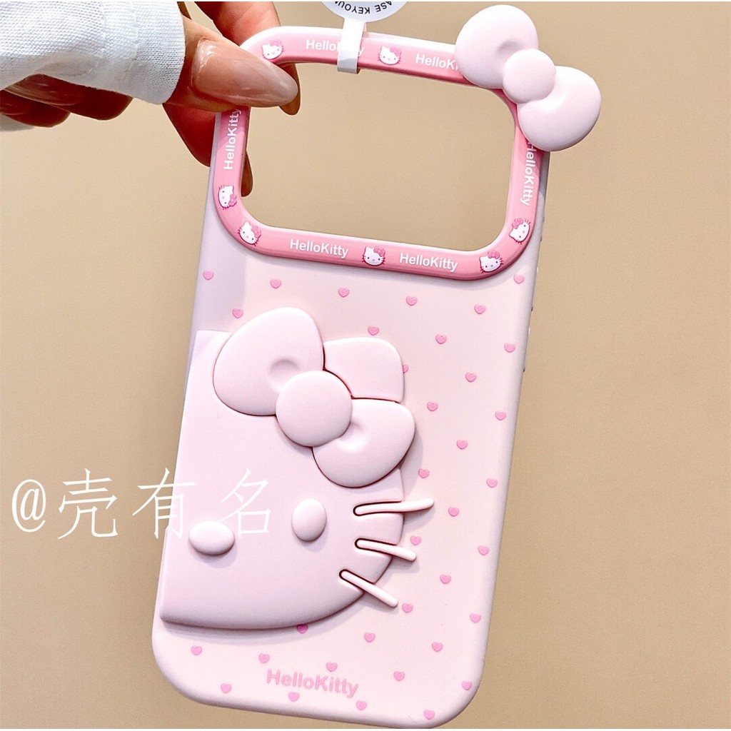 น่ารักเต็มหน้าจอรักซิลิโคนหน้าใหญ่แมวโบว์เคสโทรศัพท์เหมาะสําหรับ ไอโฟน17 16 15 14 13 มือโปร สูงสุด กันกระแทกกล้องป้องกันลดลงนุ่มปกหลัง