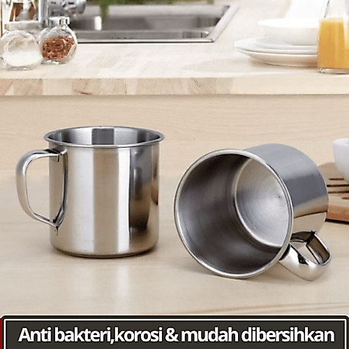 (SS CUP) 6 CM STAINLESS STEEL MINI MUG / 6 CM MULTIPURPOSE COFFEE TEA CUP MOUNTAIN GLASS SMALL CUP