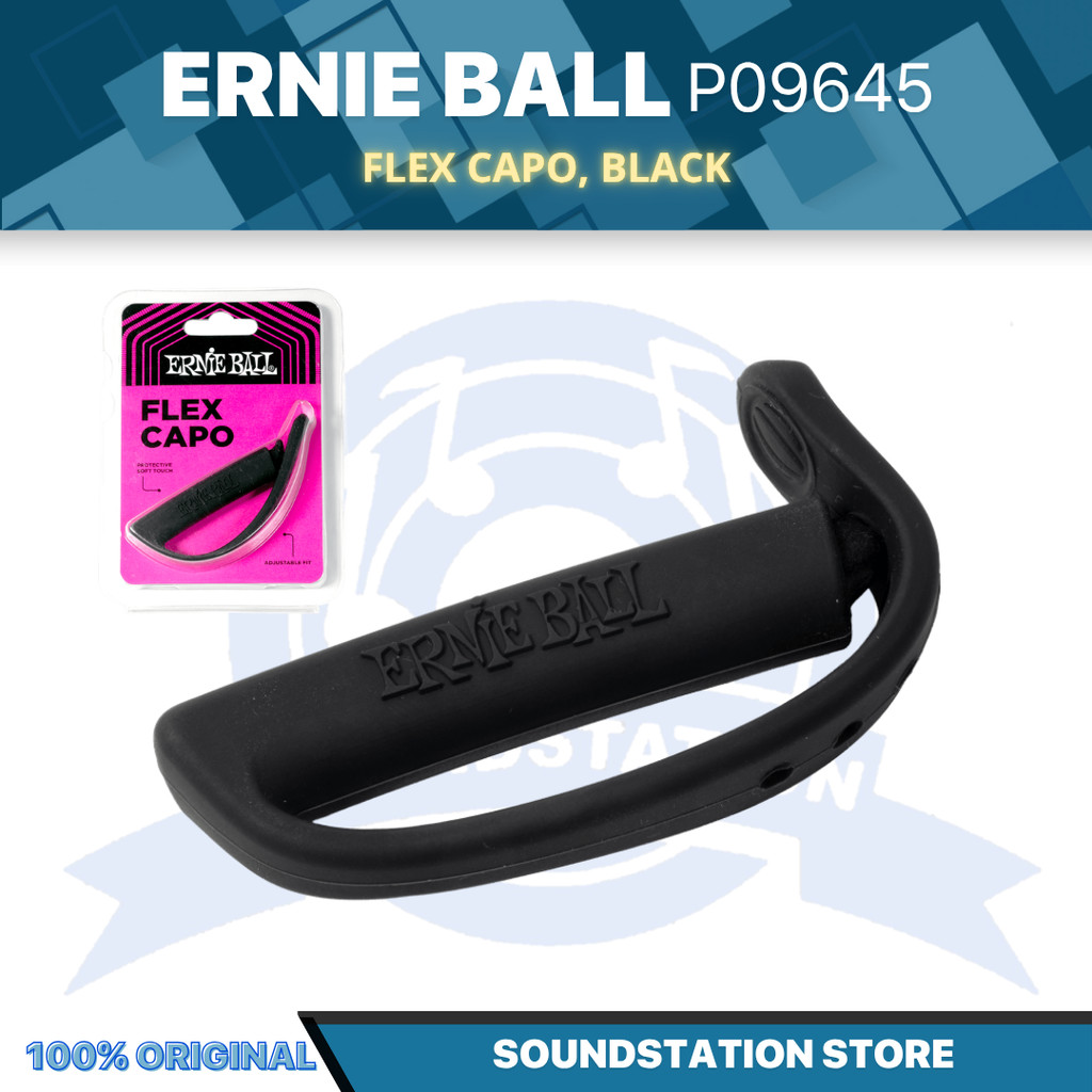 Ernie Ball P09645 Flex Capo สีดํา - คาโป้กีตาร์