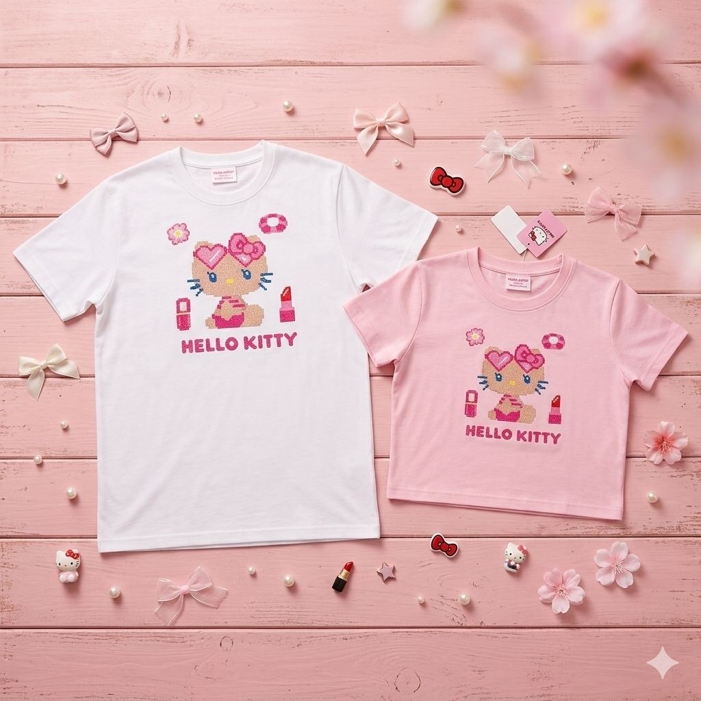 Happy Beach Vacation Eco Bag , Tote Bag SANRIO Hello Kitty ฮาวาย hawaii hawai ผิว แทน ถุงเก็บความเย็น