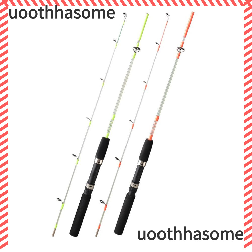UOOTHASOME เบ็ดตกปลาน้ําแข็ง, เหยื่อล่อน้ําหนัก 2 ส่วนคันเบ็ดไฟเบอร์กลาส, Pesca Super Strong ML ความยาว 1.2 เมตรเบ็ดตกปลาน้ําแข็ง