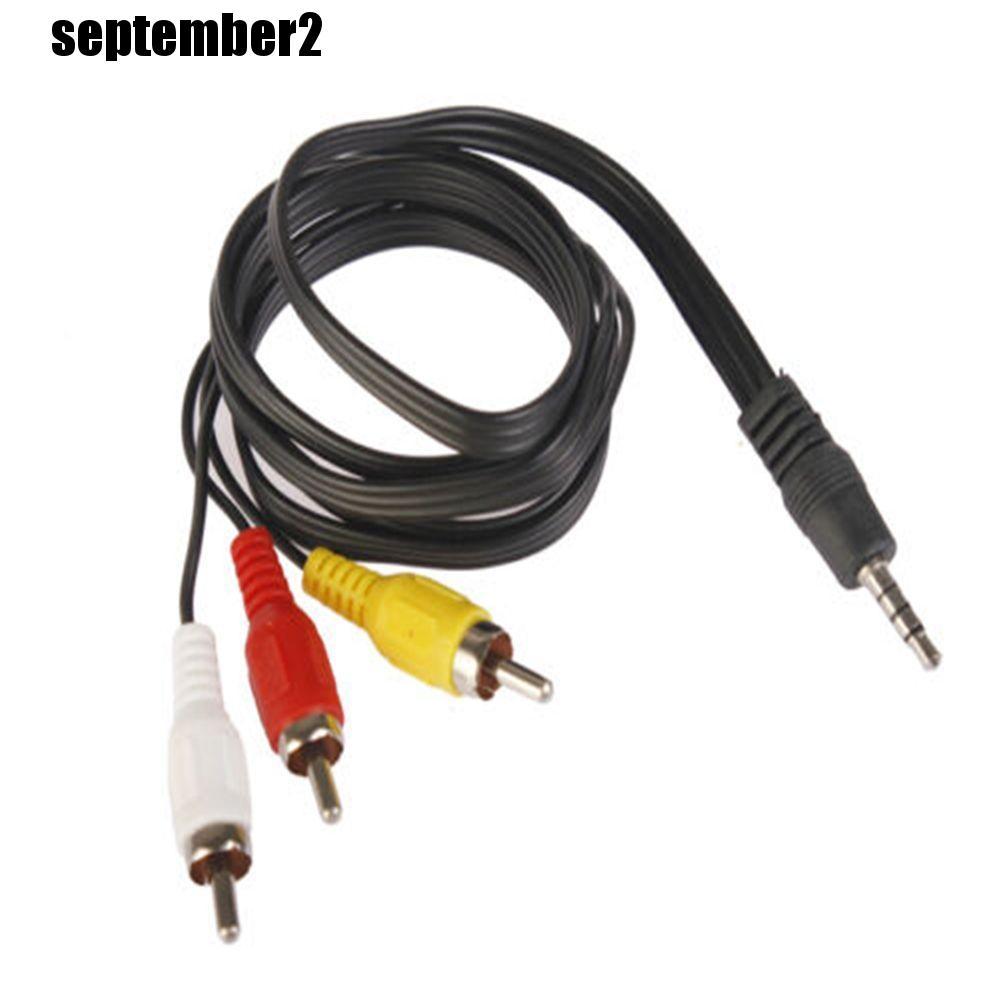 SEPEMBER สายสัญญาณเสียง 3 RCA 3.5 มม.แจ็ค RCA ปลั๊กทนทานอะแดปเตอร์ RCA ชายสาย AV