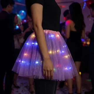 กระโปรงตูตู มีไฟ led กระโปรงสีรุ้ง พิมพ์ดาว เด็ก ผู้ใหญ่ ฟรีไซส์ ชุดเต้น งานแสดง กีฬาสี