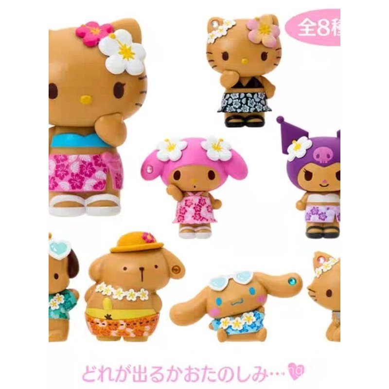 เล่นอินเทรนด์หนังสีดํา Series ฮาวาย Sunbaking Beach Shining Rhinestone Long-Eared Dog Mystery กล่องต