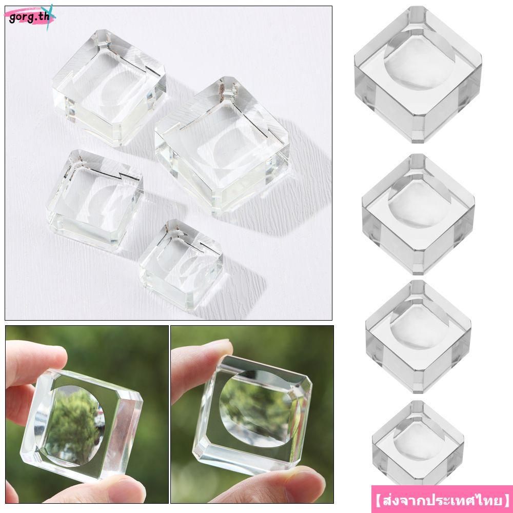 จัดส่งจากประเทศไทยGORG Crystal Sphere Base โปร่งใสสําหรับ Ball Square Ball Display Stand