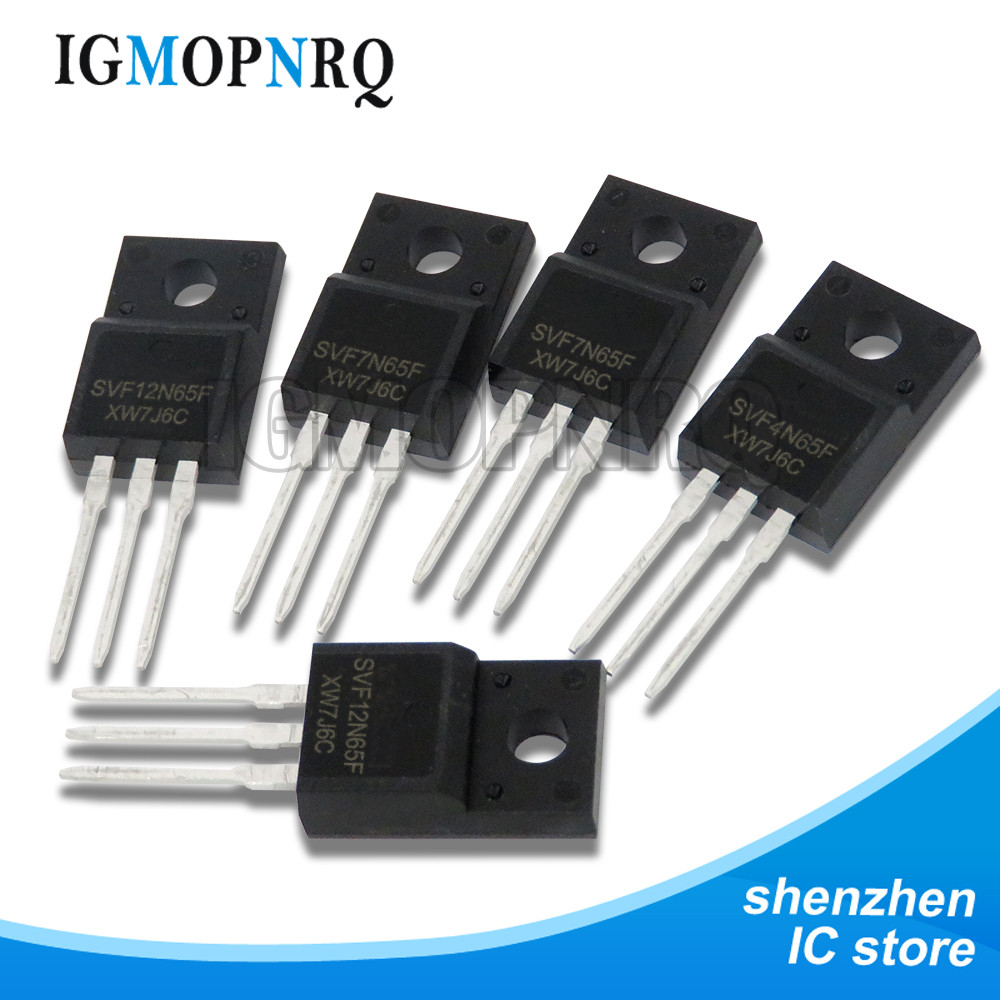 10pcs SVF4N65F 4N65F SVF7N65F TO-220F 7N65F SVF12N65F 12N65Fmos field effect ทรานซิสเตอร์ 100% ใหม่ก