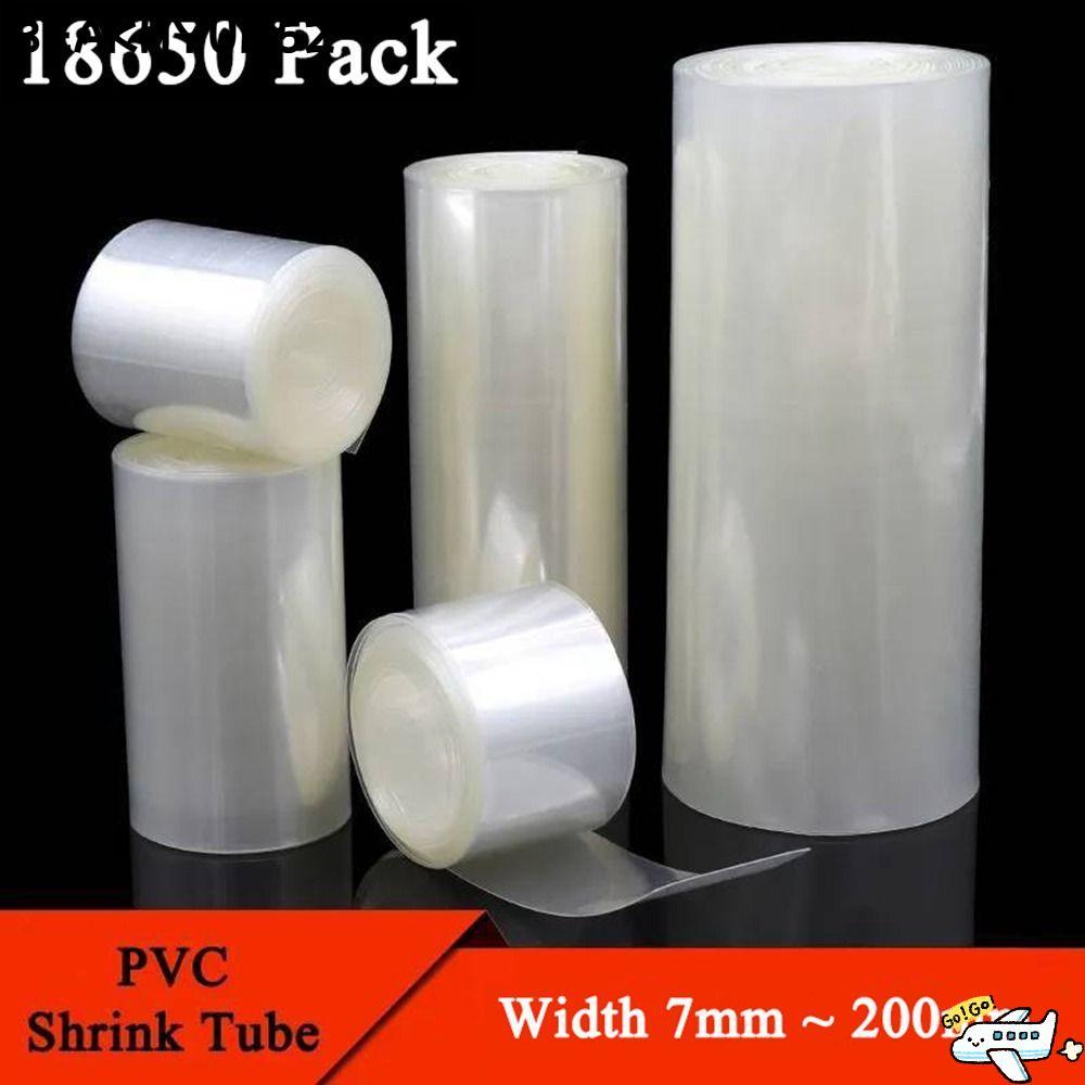 BEAKHYUN5Z 1 เมตร PVC ท่อหดความร้อน, 18650 Lipo แบตเตอรี่แบตเตอรี่ลิเธียมห่อฟิล์มฉนวน, ปลอกฉนวนหดได้ 30 มม.-200 มม. ปลอกสายเคเบิลกว้าง