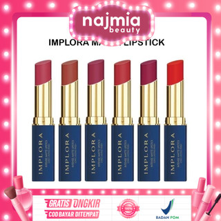 Najmia Ofc Implora Intense Matte Lipstick/Lipstik Implora Murah/Lipstick Original