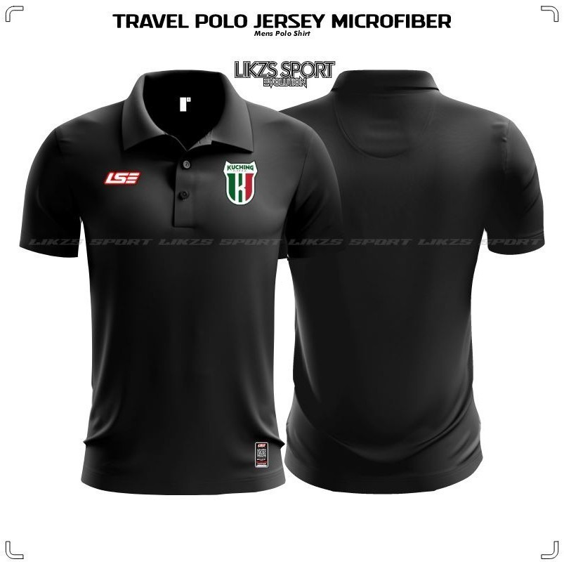 เสื้อโปโล Multi-Size Available Kuching City FC Travel Jersey DX1-LSE Football Polo Microfiber |   เส