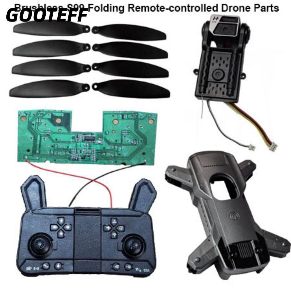 ICARAMELO Brushless S99 ใบพัดไร้แปรง, 10 รูปแบบ Universal Folding Remote-Control Drone Parts, สีดําร