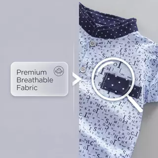 [Cotton Life] เสื้อและกางเกงขาสั้นเด็ก 1 ชุด สำหรับเด็กอายุ 0-4 ปี เด็กผู้ชายและเด็กผู้หญิง เสื้อผ้าลายท้องฟ้าดาวเรือง