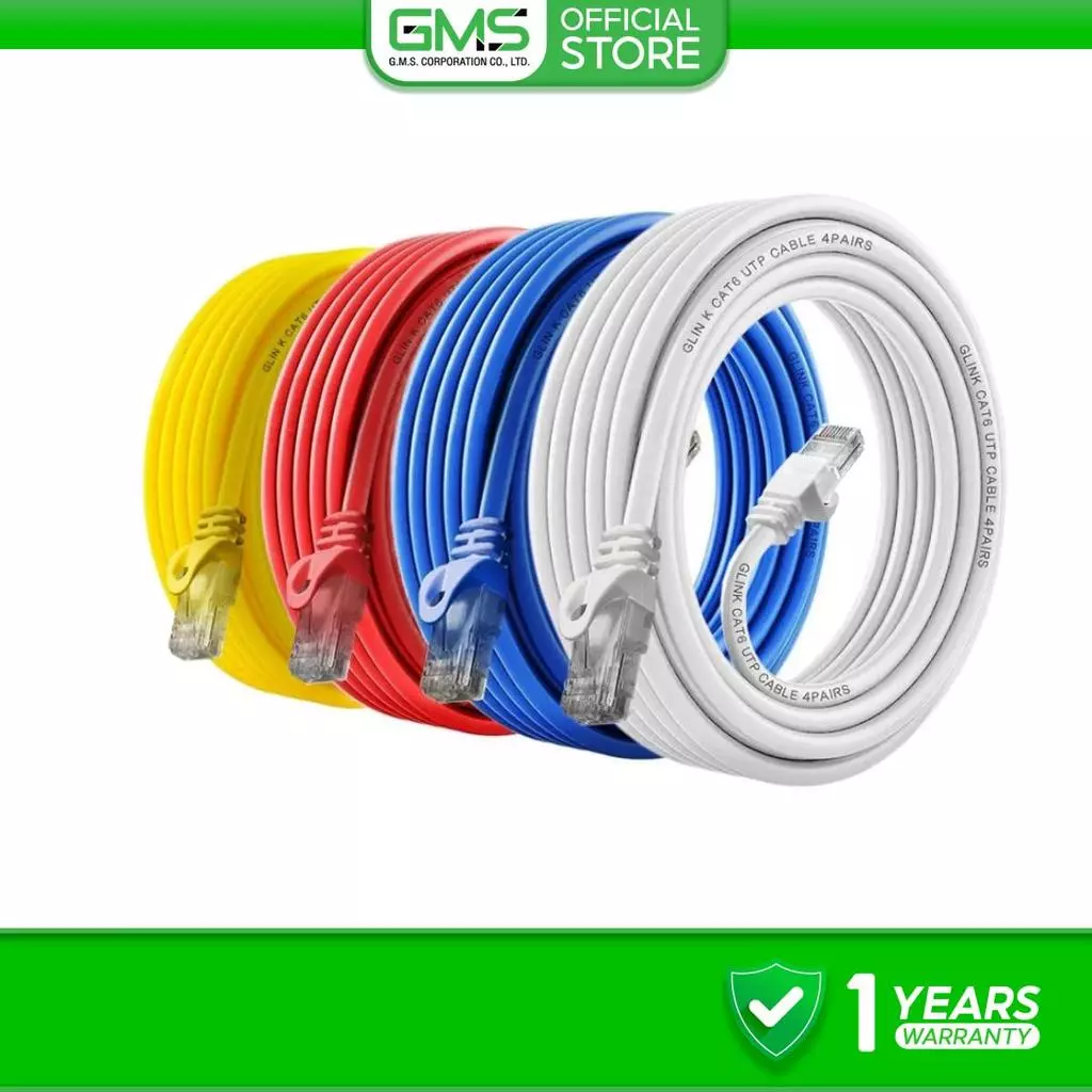 GLINK (GLINK06) สายแลน LAN CAT6 (ภายใน) สายสำเร็จ Gigabit 1000M UTP Cable 2/3/5/10/15/20 เมตร