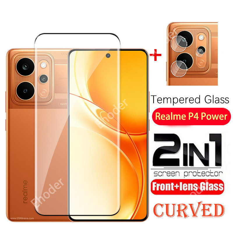 9Hขอบโค้งกระจกนิรภัยสําหรับRealme P4 Power 5G 2026 ป้องกันหน้าจอสําหรับRealmeP4 RealmeP4X RealmeP4Pr