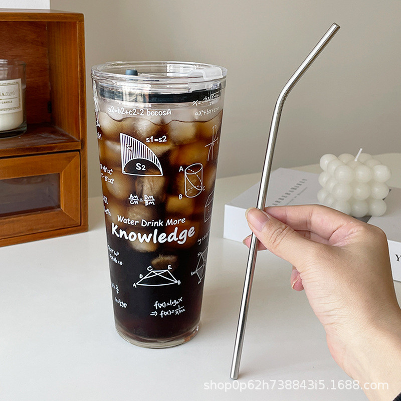 ความจุขนาดใหญ่ 1,000ml ถ้วยแก้วทนความร้อน Creative Xueba ถ้วยน้ํามูลค่าสูงในครัวเรือนชายหญิงถ้วยน้ํา