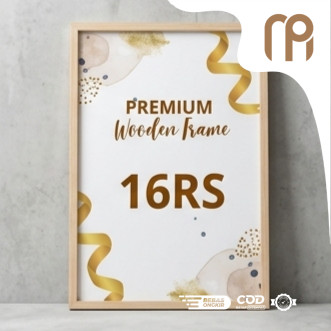กรอบรูปไม้ 16RS 40 X 60 CM กรอบรูปกรอบไม้ขนาดกรอบไม้สนธรรมชาติ