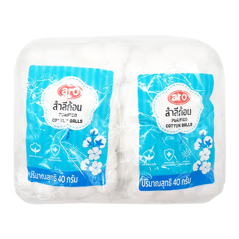 เอโร่ สำลีก้อน 40 ก. x 4 (ARO Cotton Ball 40 g x 4)