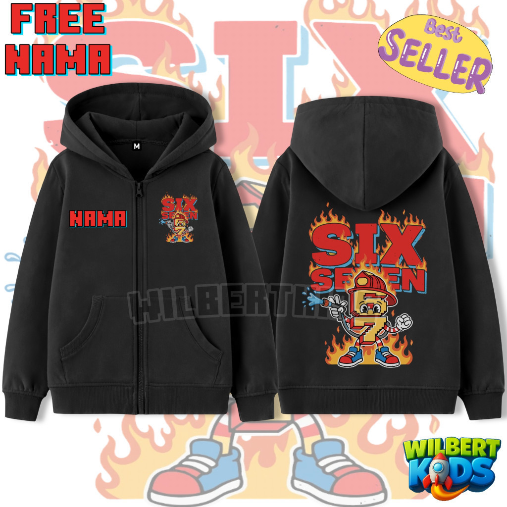 【🐋Kids Hoodie】 หกเจ็ด 67 เด็กซิปแจ็คเก็ตชื่อฟรี / หกเจ็ด 67 ขโมย ก สมอง เด็กซิปแจ็คเก็ต
